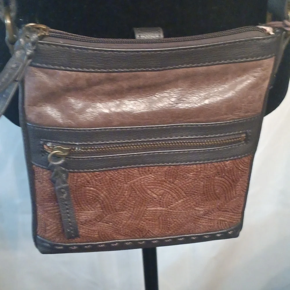 The Sak Brown Leather Crossbody Bag